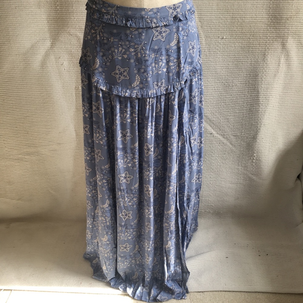 Spell LAST CALL! Skirt Sz L Peekaboo Maxi Mini - Picture 2 of 8